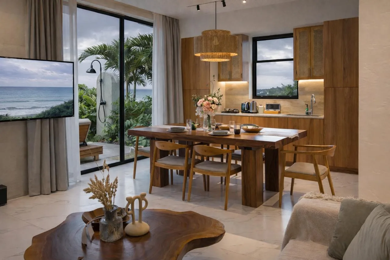 White Residence, Βίλα 231 · σαλόνι, τραπεζαρία και κουζίνα